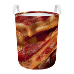 Crispy Bacon Print Round Laundry Basket
