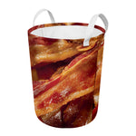 Crispy Bacon Print Round Laundry Basket