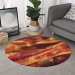 Crispy Bacon Print Round Rug