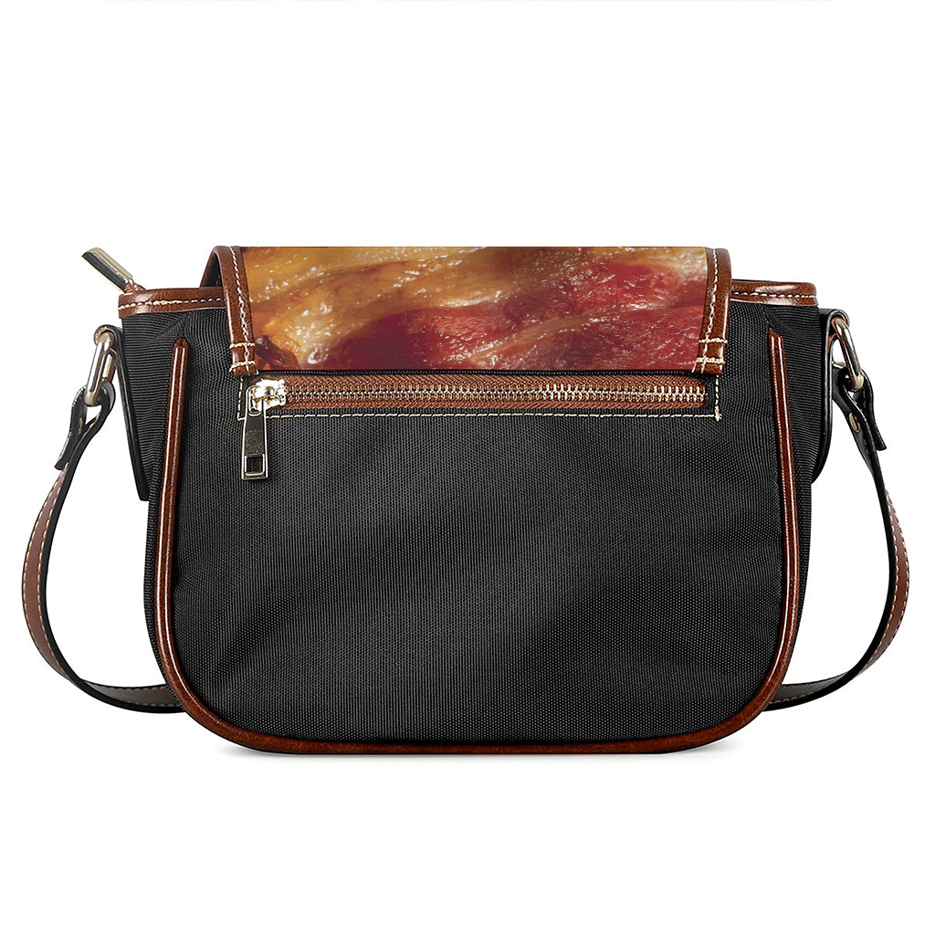 Crispy Bacon Print Saddle Bag