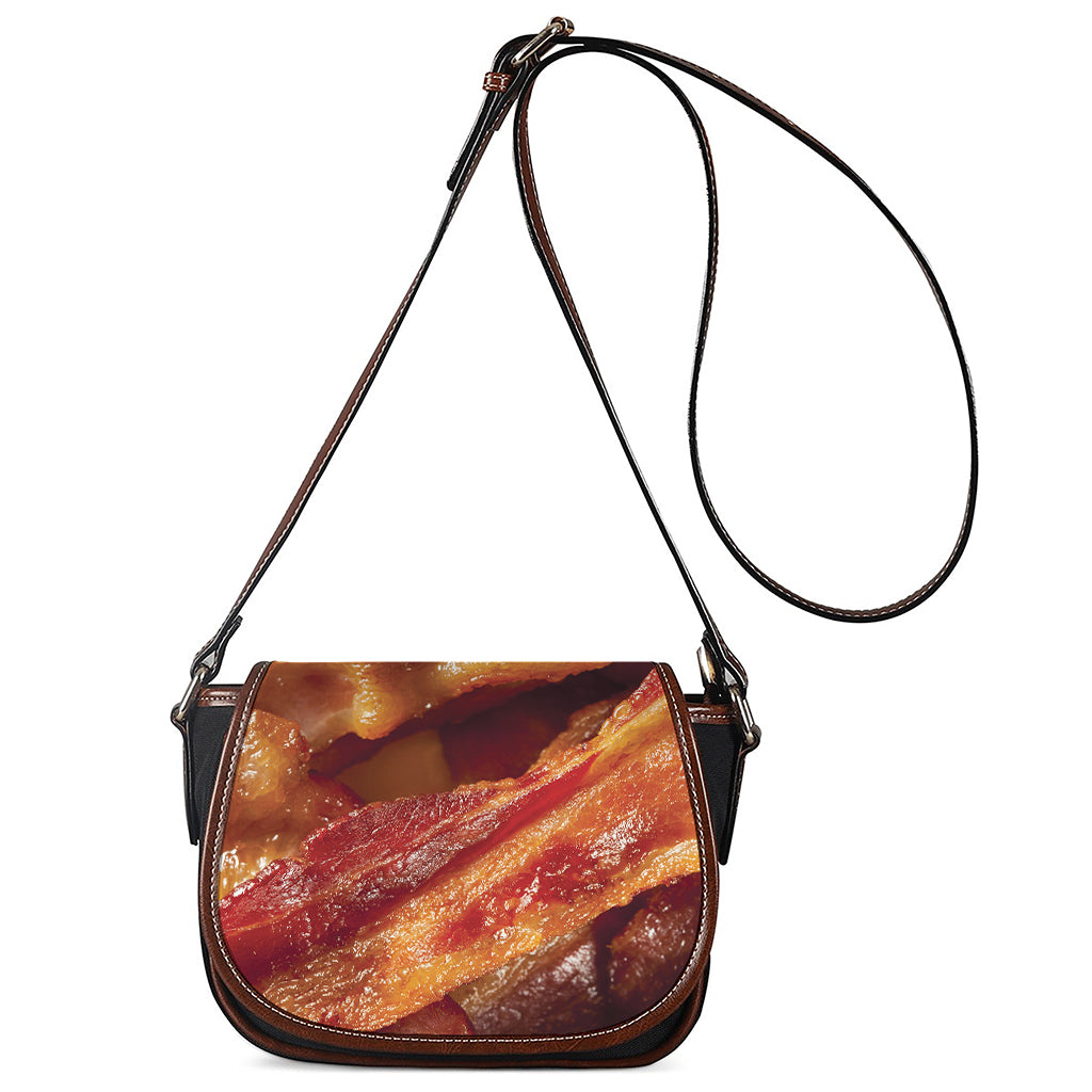 Crispy Bacon Print Saddle Bag