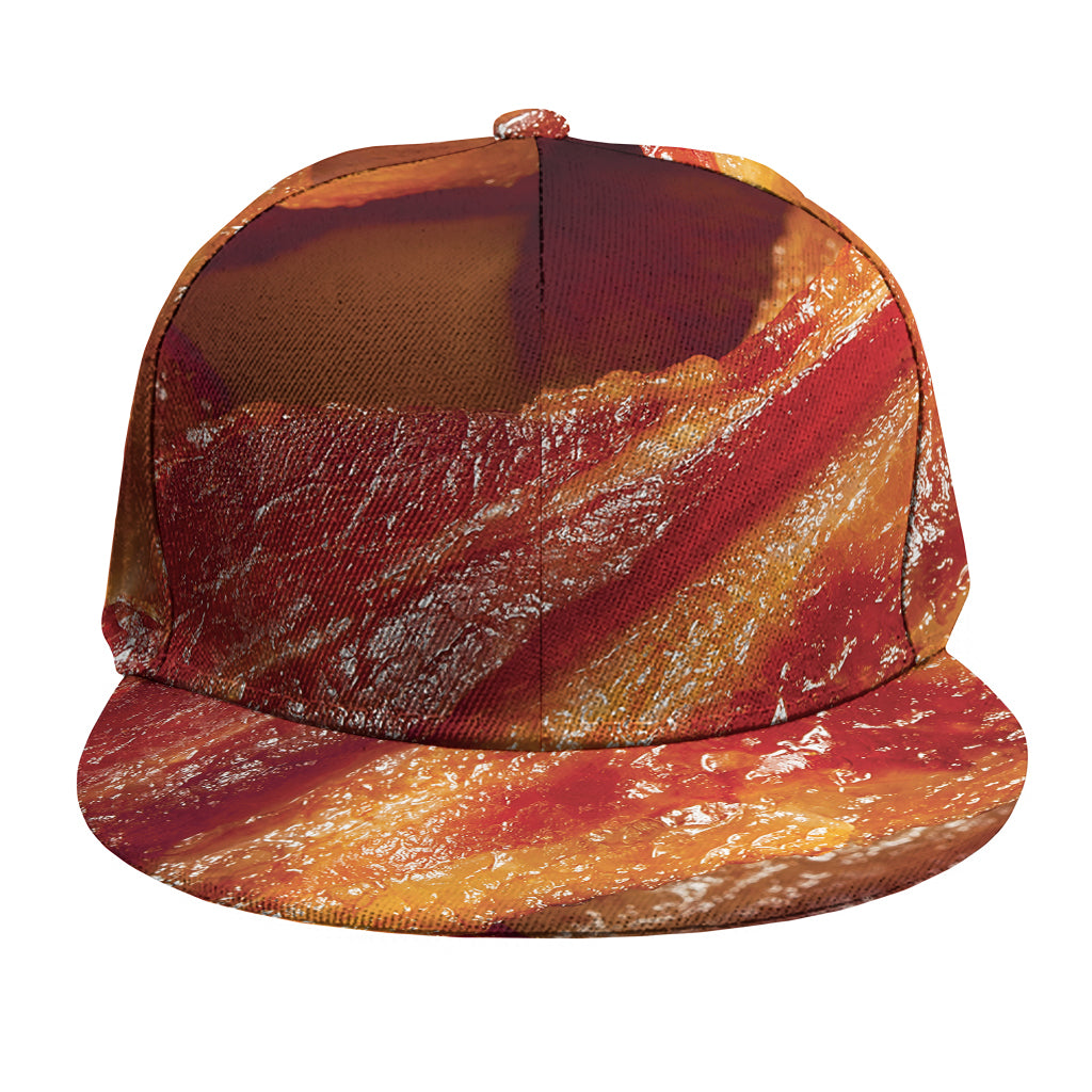 Crispy Bacon Print Snapback Cap