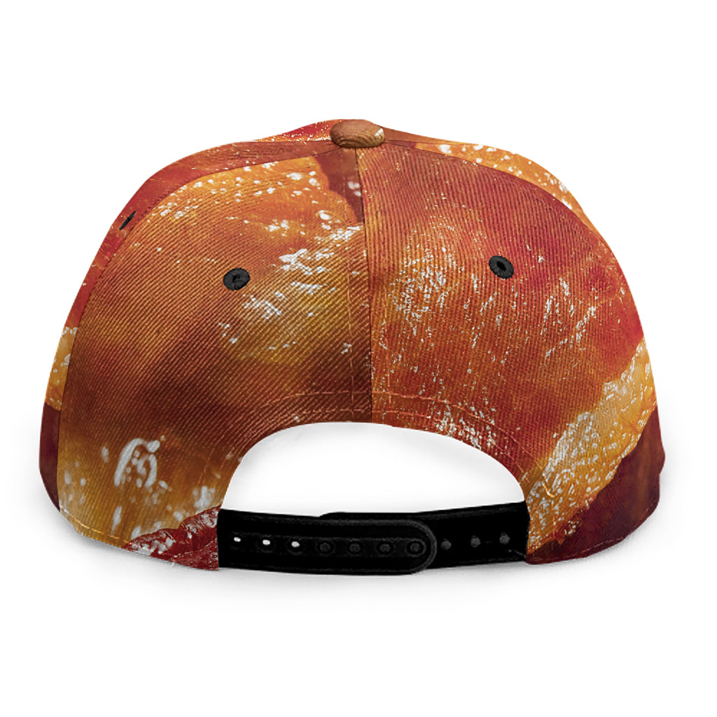 Crispy Bacon Print Snapback Cap