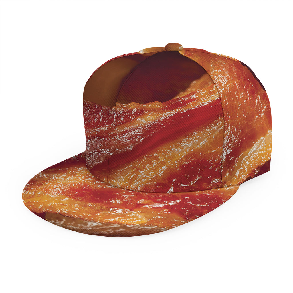 Crispy Bacon Print Snapback Cap