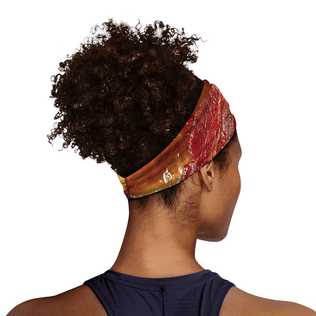 Crispy Bacon Print Sports Headband