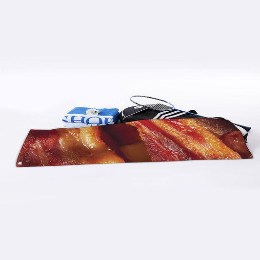 Crispy Bacon Print Sports Towel