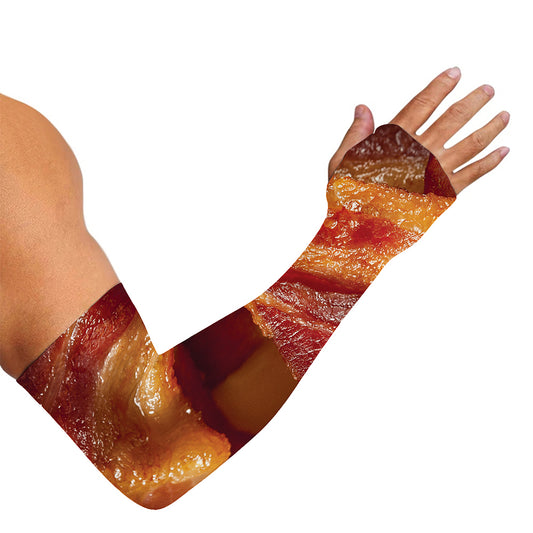 Crispy Bacon Print Sun Protection Arm Sleeves