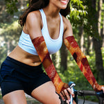 Crispy Bacon Print Sun Protection Arm Sleeves