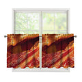 Crispy Bacon Print Tier Curtains