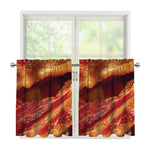 Crispy Bacon Print Tier Curtains