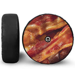 Crispy Bacon Print Tire Cover With Camera Hole