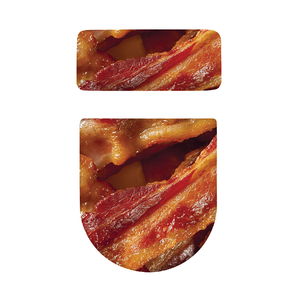 Crispy Bacon Print Toilet Lid And Tank Cover Set