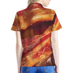 Crispy Bacon Print Women's Polo Shirt