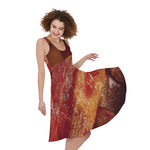 Crispy Bacon Print Women's Sleeveless Dress