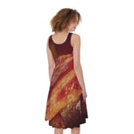 Crispy Bacon Print Women's Sleeveless Dress