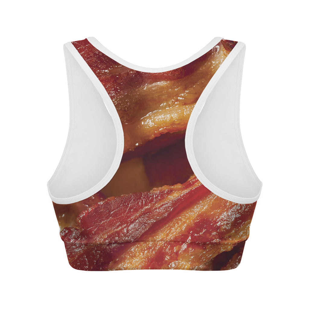 Crispy Bacon Print Women's Sports Bra