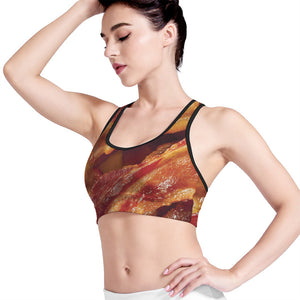 Crispy Bacon Print Women's Sports Bra