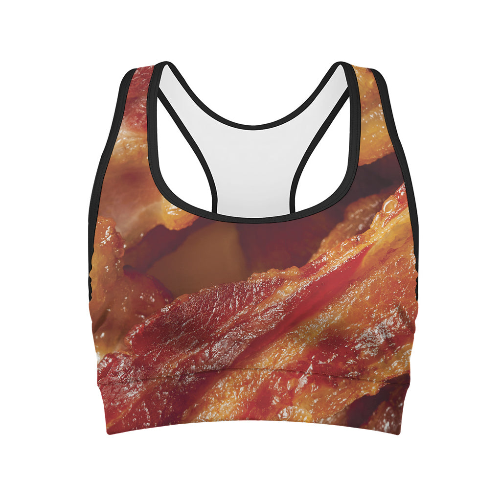 Crispy Bacon Print Women's Sports Bra