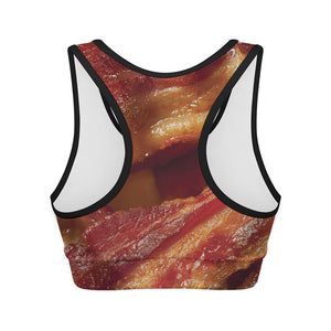 Crispy Bacon Print Women's Sports Bra