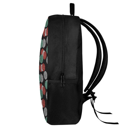 Crochet Yarn Pattern Print 17 Inch Backpack