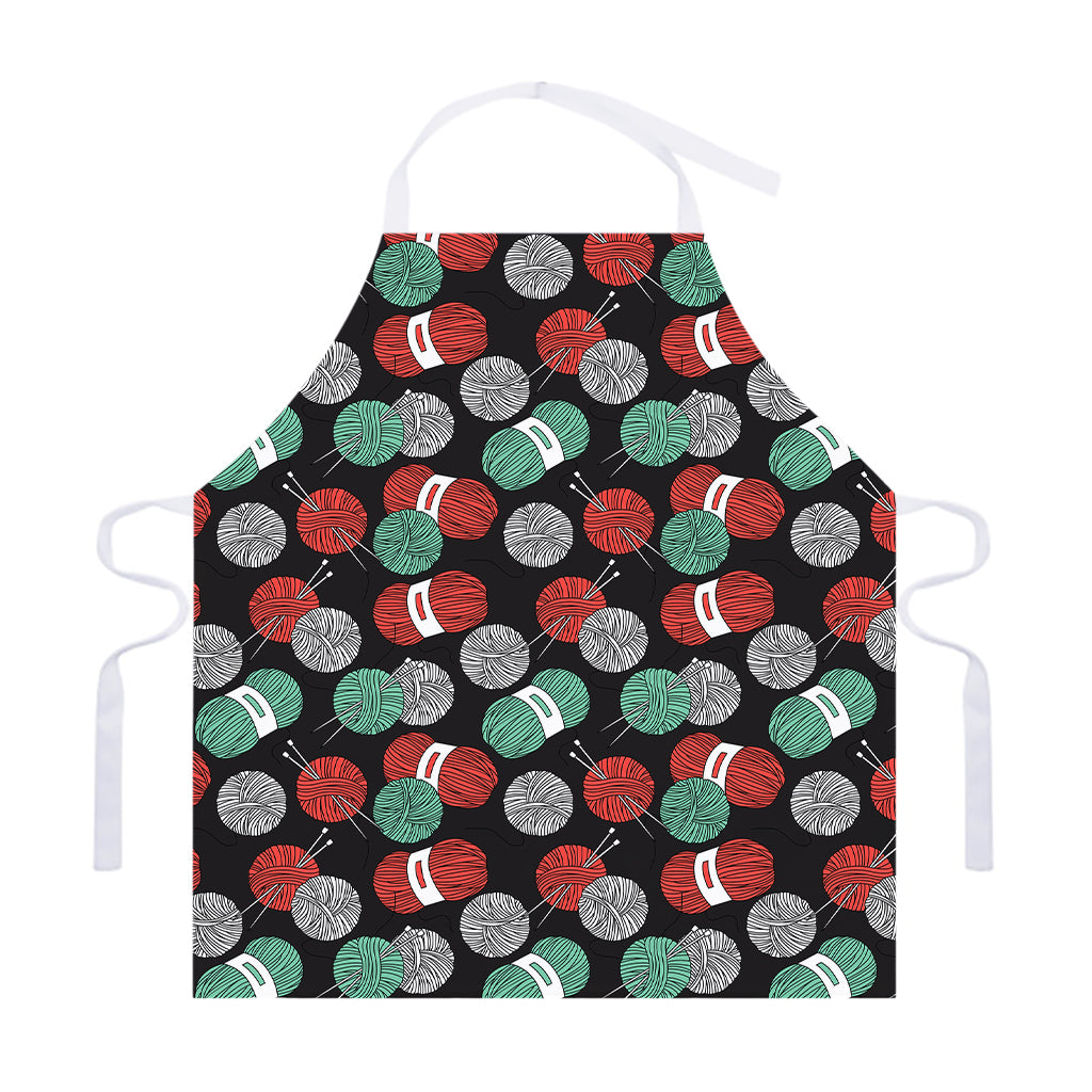Crochet Yarn Pattern Print Adjustable Apron