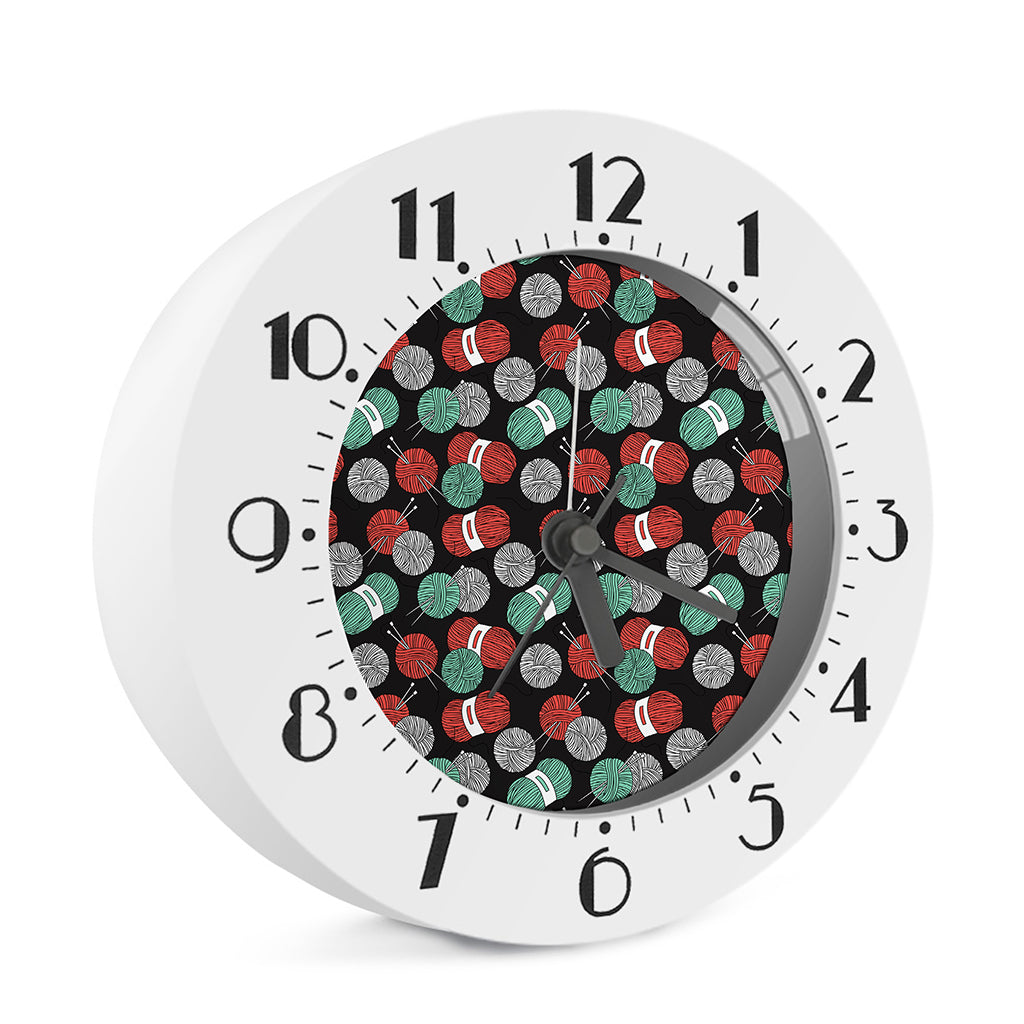 Crochet Yarn Pattern Print Alarm Clock