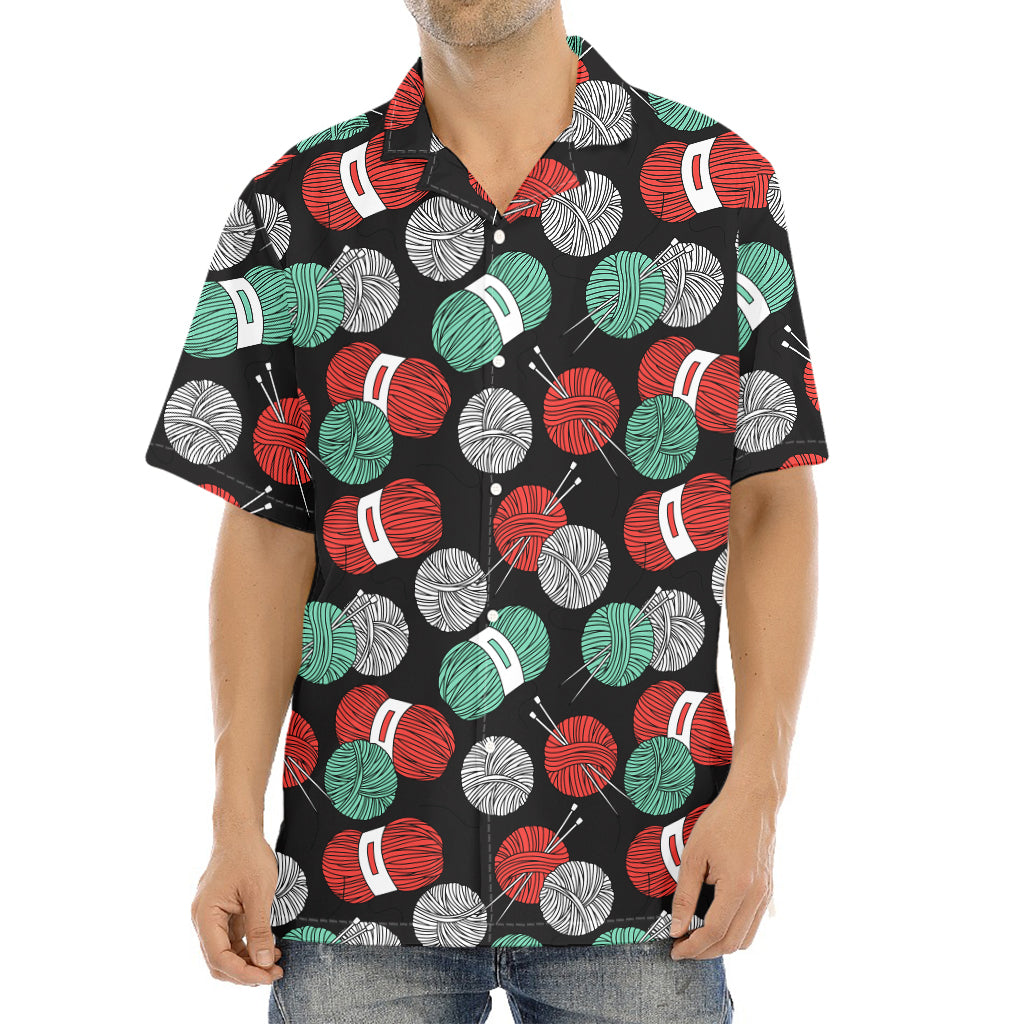 Crochet Yarn Pattern Print Aloha Shirt