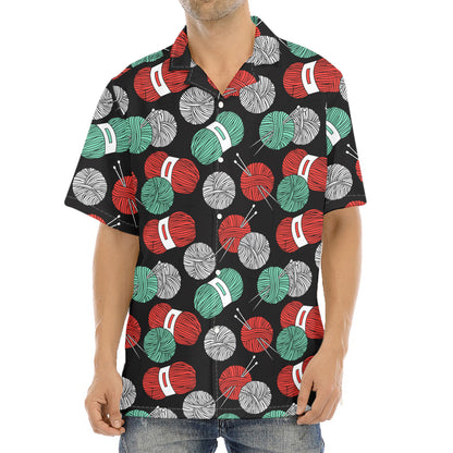 Crochet Yarn Pattern Print Aloha Shirt