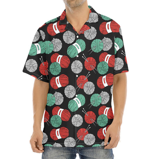 Crochet Yarn Pattern Print Aloha Shirt