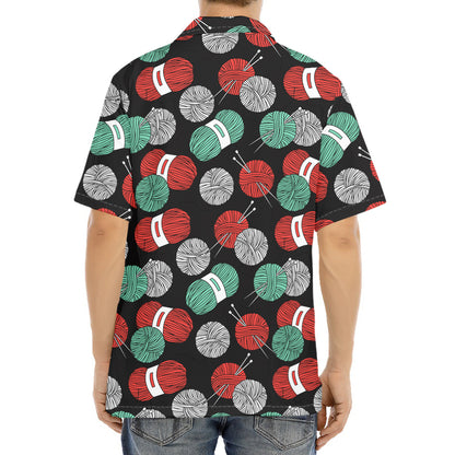 Crochet Yarn Pattern Print Aloha Shirt