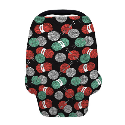 Crochet Yarn Pattern Print Baby Seat Cover