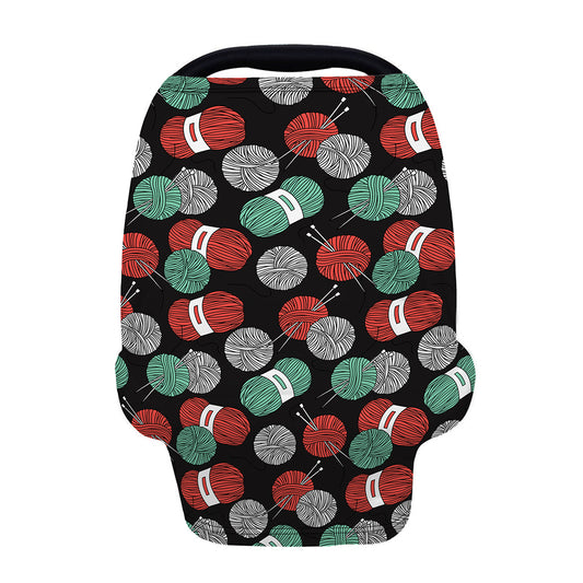 Crochet Yarn Pattern Print Baby Seat Cover