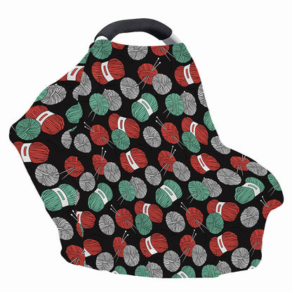 Crochet Yarn Pattern Print Baby Seat Cover