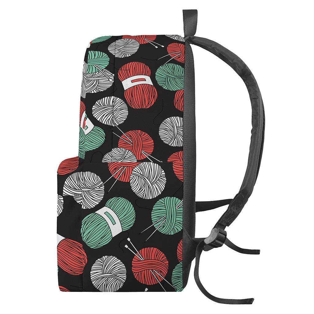 Crochet Yarn Pattern Print Backpack