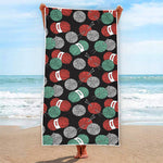 Crochet Yarn Pattern Print Beach Towel