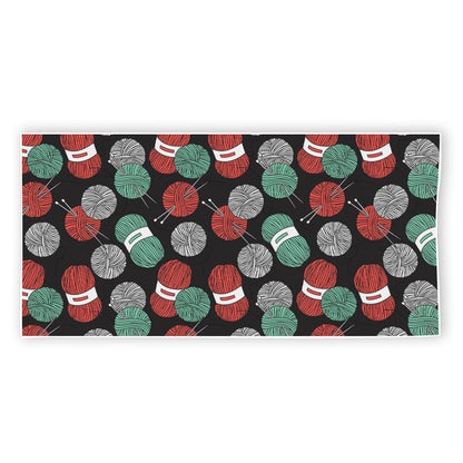 Crochet Yarn Pattern Print Beach Towel
