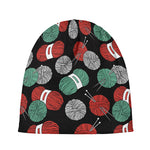 Crochet Yarn Pattern Print Beanie