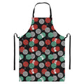 Crochet Yarn Pattern Print Bib Apron With Pocket