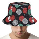 Crochet Yarn Pattern Print Bucket Hat