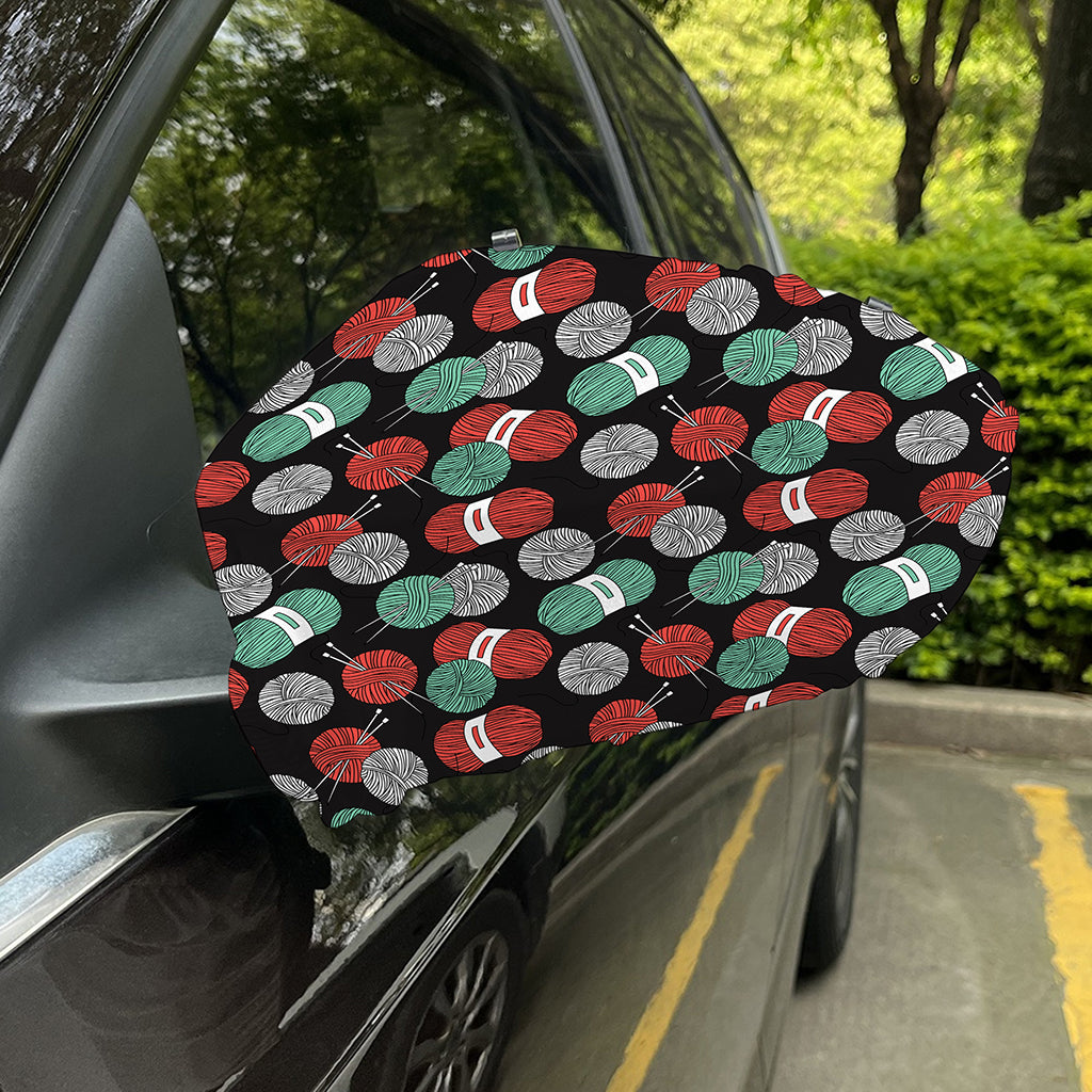 Crochet Yarn Pattern Print Car Side Mirror Covers