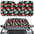 Crochet Yarn Pattern Print Car Windshield Sun Shade