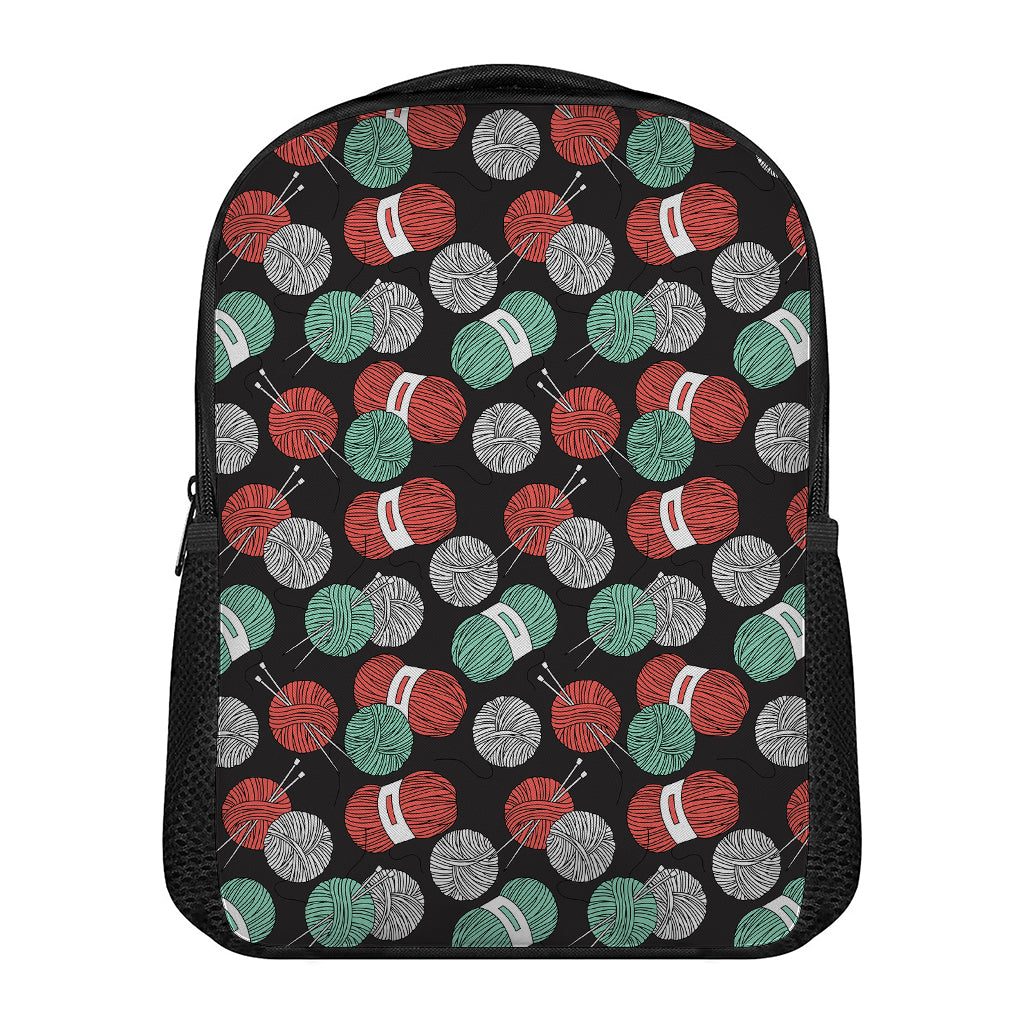 Crochet Yarn Pattern Print Casual Backpack