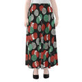 Crochet Yarn Pattern Print Chiffon Maxi Skirt