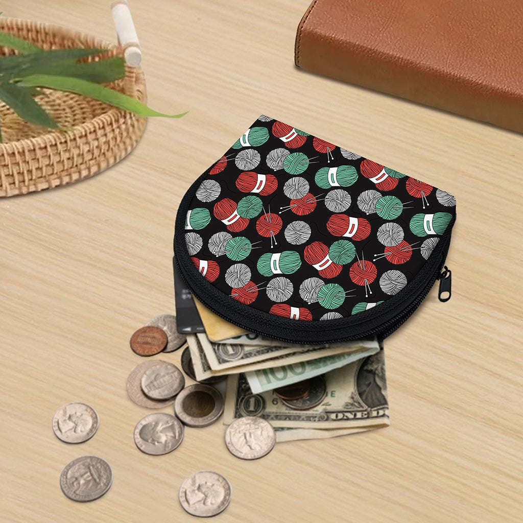 Crochet Yarn Pattern Print Coin Purse