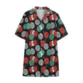 Crochet Yarn Pattern Print Cotton Hawaiian Shirt
