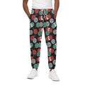 Crochet Yarn Pattern Print Cotton Sweatpants
