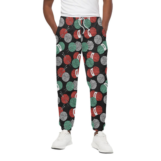 Crochet Yarn Pattern Print Cotton Pants