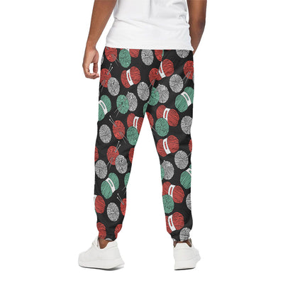 Crochet Yarn Pattern Print Cotton Pants