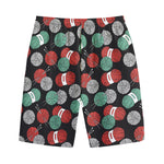 Crochet Yarn Pattern Print Cotton Shorts
