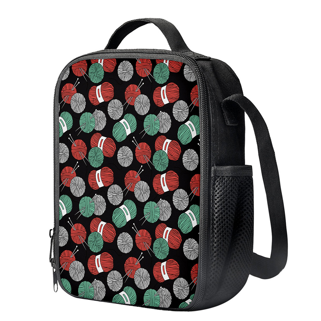 Crochet Yarn Pattern Print Crossbody Lunch Bag